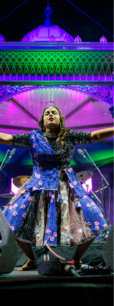 A performer on stage in Adelaide.